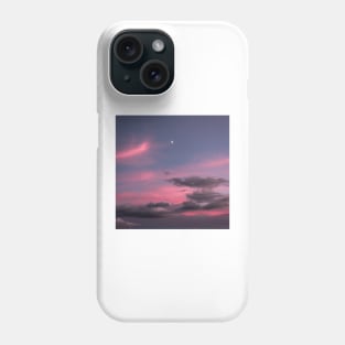 Dreamy Pink Purple Sunrise with Moon Phone Case