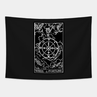 X. Wheel of Fortune Tarot Card |Obsidian and Pearl Tapestry