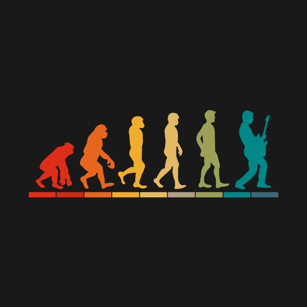 Guitar Player Evolution Funny T-Shirt Guitarist Musician Tee T Shirt by johnii1422