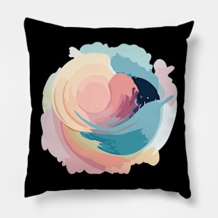 gentle watercolor wash effect Pillow