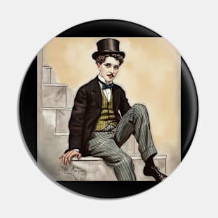 Charlie Chaplin drawing Pin