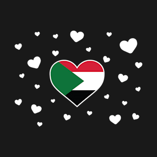 Sudan  love flag heart designs T-Shirt