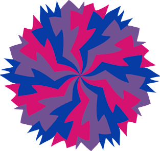 Bisexual Pride Starburst Magnet