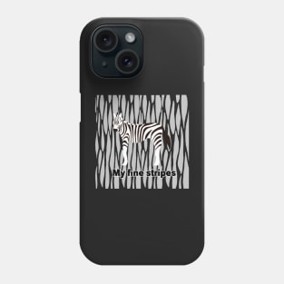 fine stripes,zebra,GRAY Phone Case