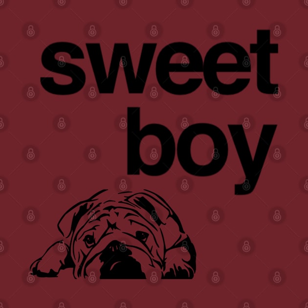 sweet boy cute dog lying by BoogieCreates