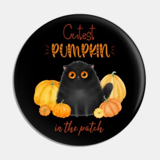 chonky black cat Pin