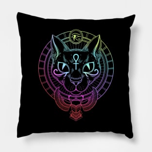 Bastet. Egyptian cat goddess Pillow