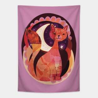 Moonlight Cat Tapestry