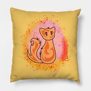 Fantasy Fire Elemental Cat Pillow