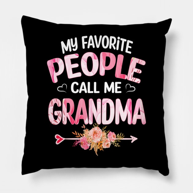 My Favorite People Call Me Grandma Pillow by Bagshaw Gravity