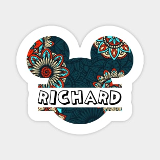 Richard Name With Seamless Pattern Magnet