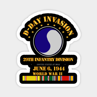 29th Infantry Div - D Day w Svc Ribbons Magnet