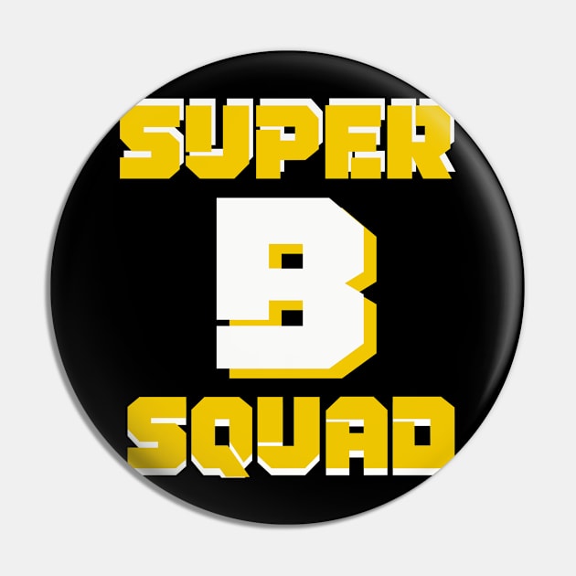 Gold Super B Squad Pin by Super B Merch Store