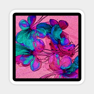 Bright Pink and Blue Botanical Pillows Blue Butterfly Flower Glory Bower Wings Magnet