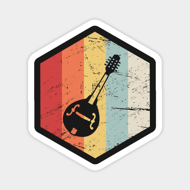 Retro Vintage Mandolin Icon Magnet by MeatMan