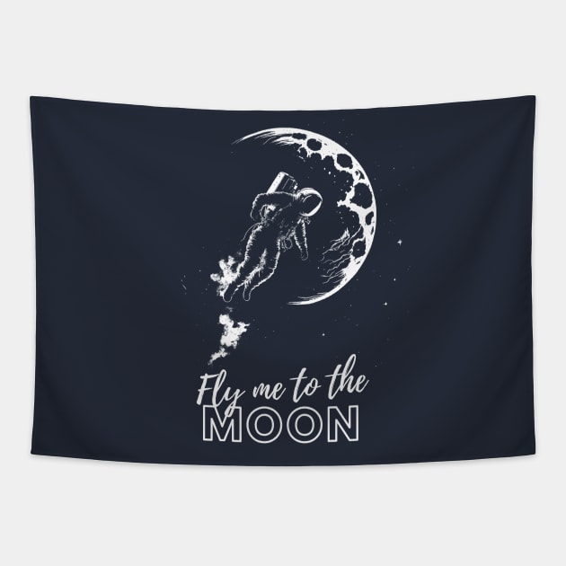 Fly me to the moon Tapestry by Javisolarte