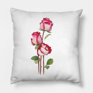 Watercolor roses buds Pillow