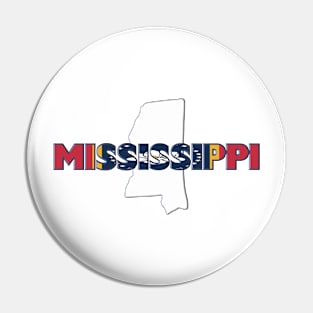 Mississippi Colored State Letters Pin