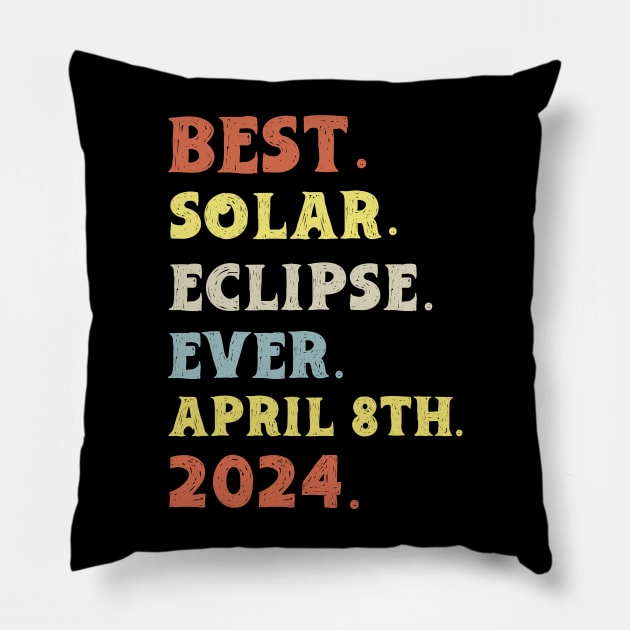 Best Solar Eclipse Ever April 8th 2024 Totality Astronomy Pillow by KRMOSH