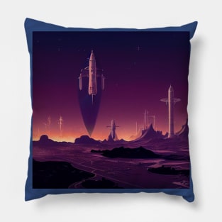 Interplanetary Spaceport Pillow