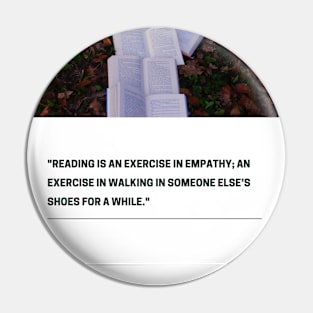 Reading is empathy Pin