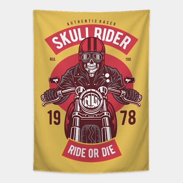 Skull Rider Tapestry by GoshaDron