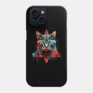 Geometric Cat Art Phone Case