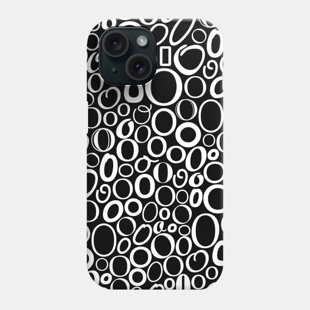 O - Typography (White) Phone Case by gillianembers