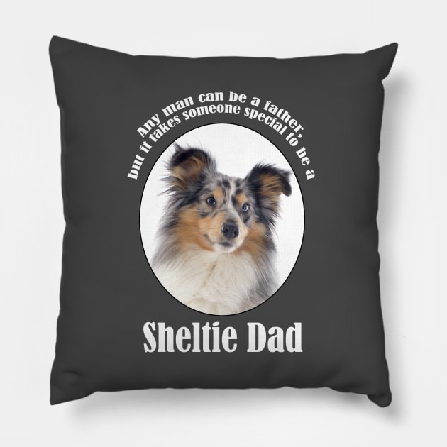 Blue Merle Sheltie Dad Pillow by You Had Me At Woof
