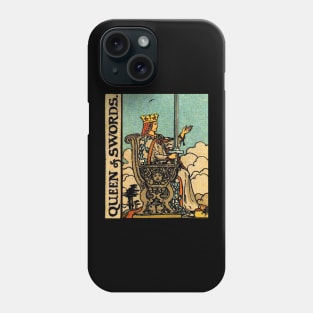 Queen of Swords Tarot Card Rider Waite Phone Case