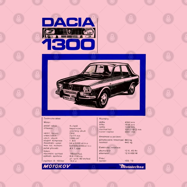 DACIA 1300 - technical specifications by Throwback Motors
