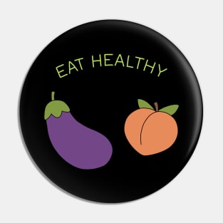 Eggplant and Peach Pin