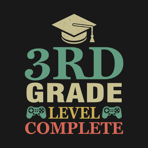 3rd Grade Level Complete Video Gamer Graduation Cute Gamer Graduation Kids T Shirt Teepublic