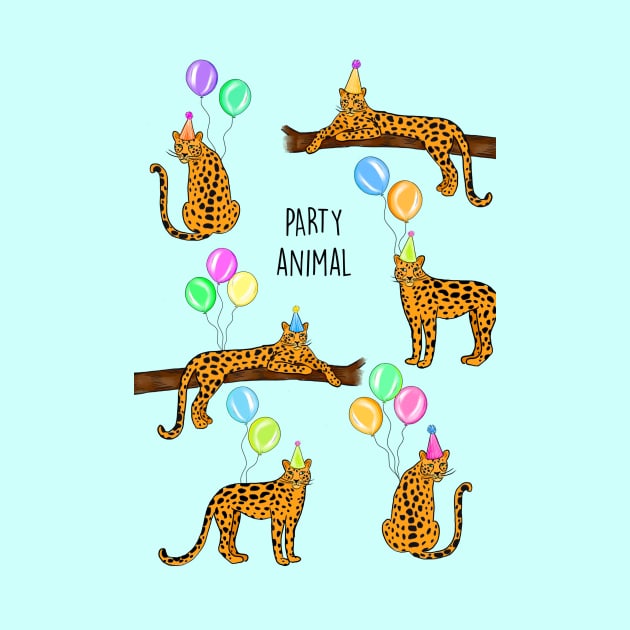 Party animal (blue) by Poppy and Mabel