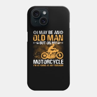 Old man motorcycle Phone Case