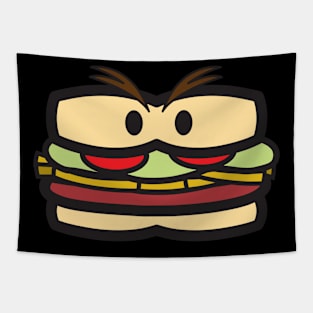 Pittsburgh Style Kawaii Sandwich Tapestry