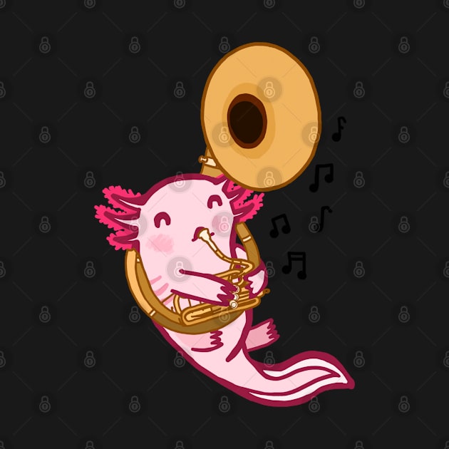 Sousaphone Axolotl by Artstuffs121