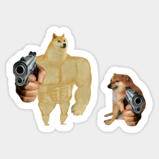 Buff Doge Stickers Teepublic