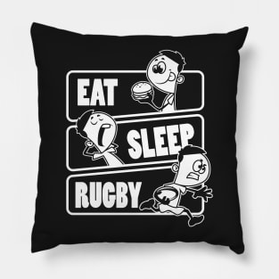 Eat Sleep Rugby - Football player Gift graphic Pillow