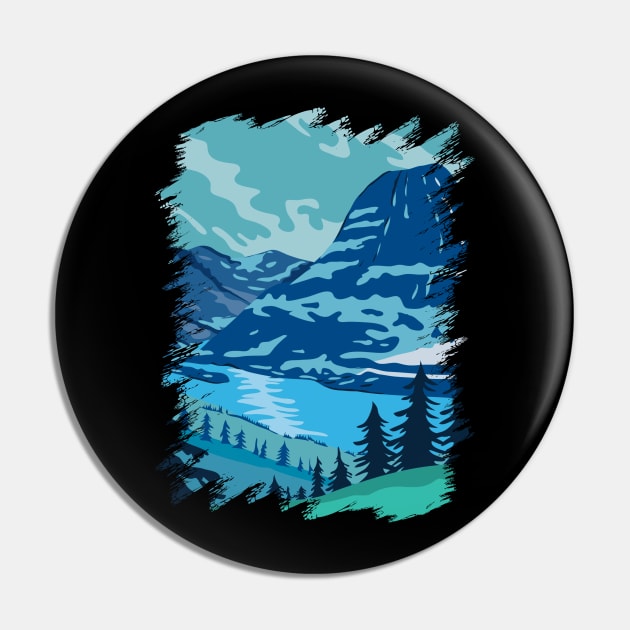 Glacier National Park and Kintla Lake Pin by ArtisticParadigms