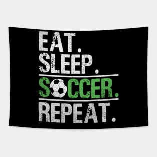 Eat Sleep Soccer Repeat - Soccer Player Coach Boys Tapestry