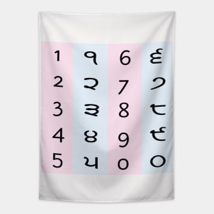 Punjabi Numeric Design Tapestry