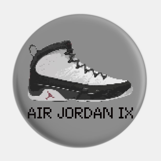 AJ IX - Pixelated art Pin by Buff Geeks Art