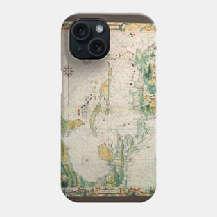 Antique Map of the Caribbean Sea and the Gulf of Mexico Phone Case