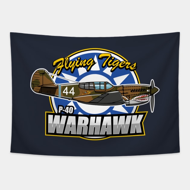 P-40 Warhawk Tapestry by TCP