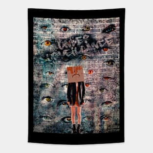 Under Surveillance Illustration Tapestry