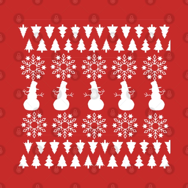 Christmas patterns with snow man and tree by sukhendu.12