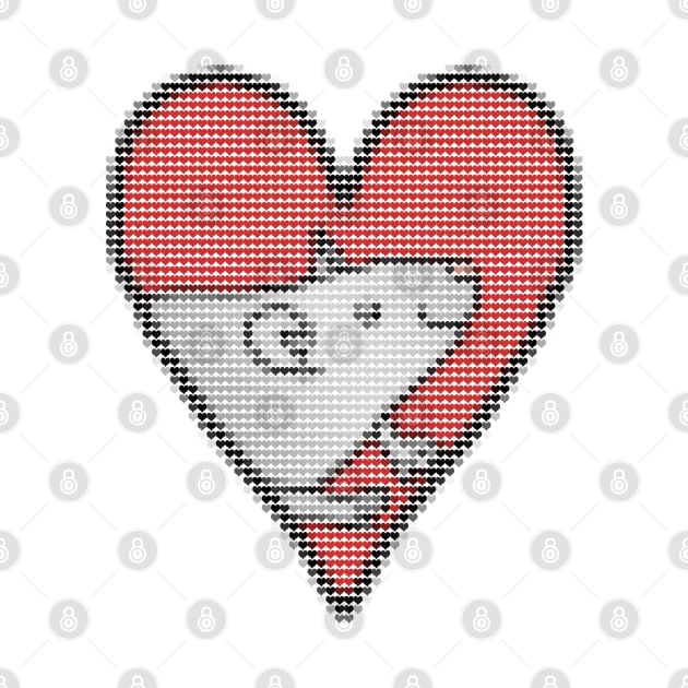 My Valentines Day Rat Heart Filled with Hearts by ellenhenryart