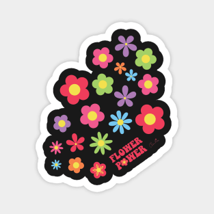 Colorful Flower Power Joyful Flowers Magnet