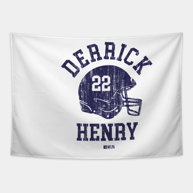 Derrick Henry Tennessee Helmet Font Tapestry by TodosRigatSot